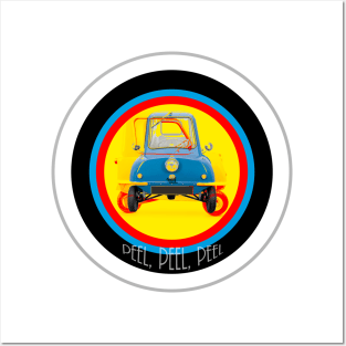 Peel microcar on target Posters and Art